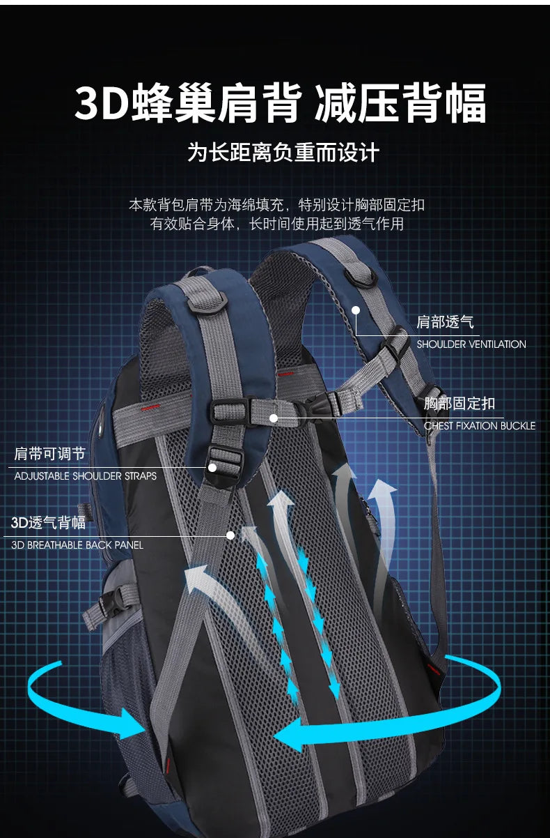 Mountaineering Bag Backpack Men And Women Fashion Computer Backpack Outdoor Travel Bag Junior High Double Shoulder Bags Gifts