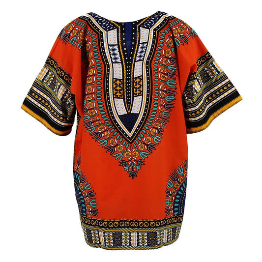 African Print Clothing Unisex Adult Embroidered Dashiki Shirt for Summer Casual Family Gathering
