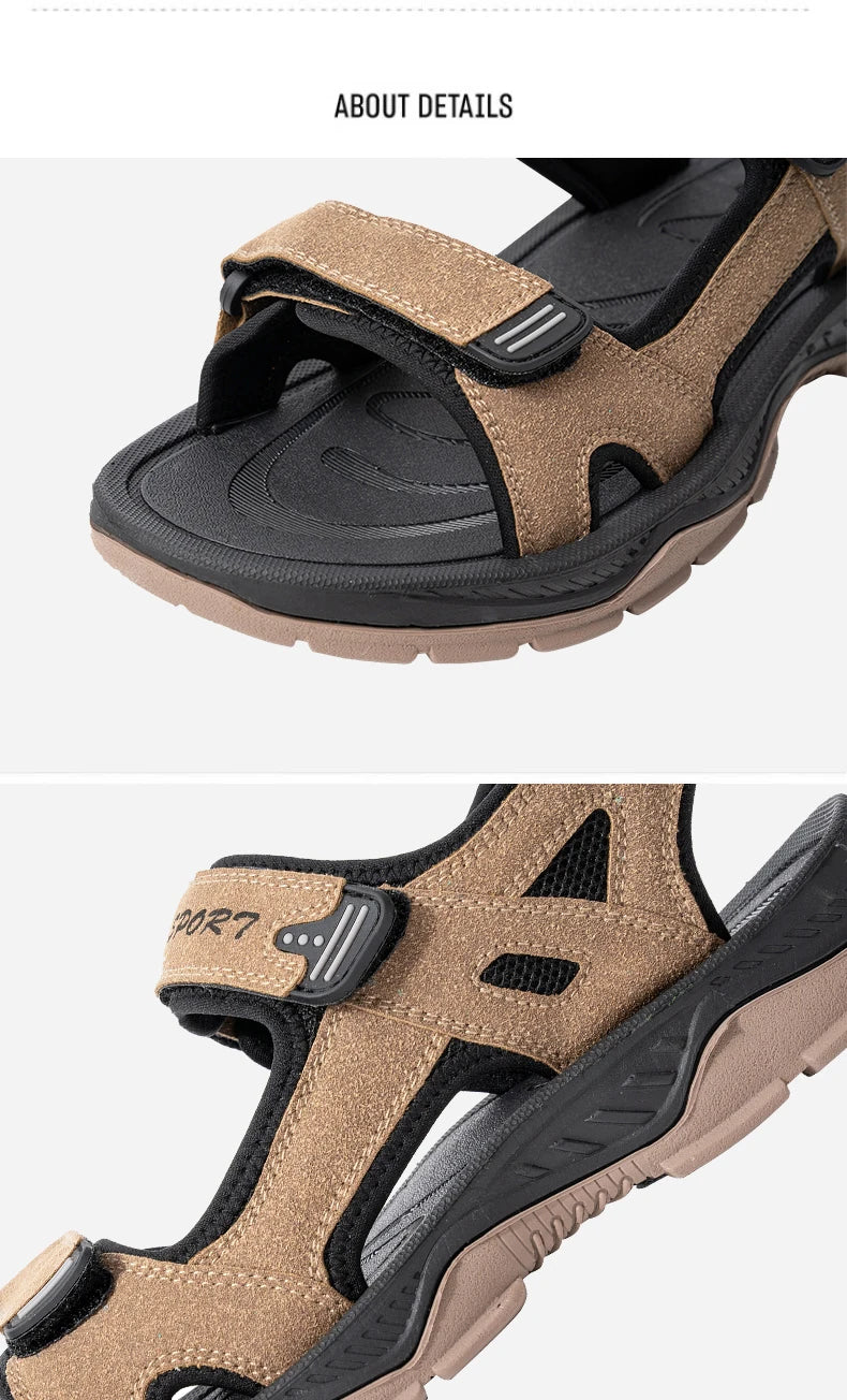 Men's Summer Beach Sandals Holiday Breathable Water Shoes Male Retro Comfortable Quick Drying Casual Sandals
