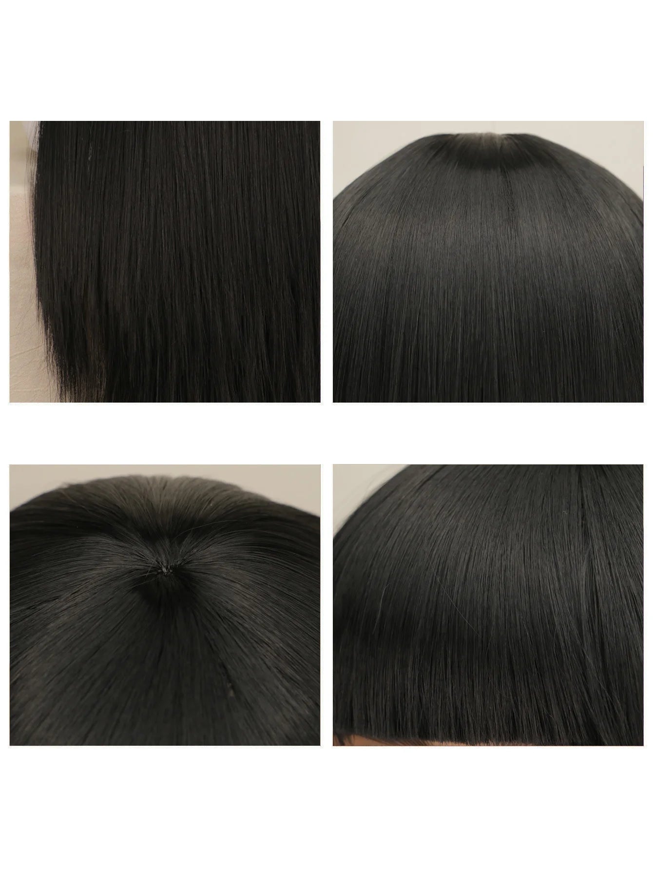 Synthetic Hair Wigs with Full Bangs Black Natrual Long Straight Women' Wig Heat Resistant Synthetic No Lace Wigs for Fashion Wig