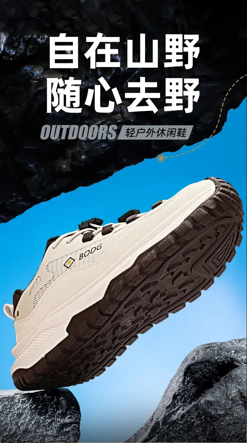 Men's Outdoor Off-Road Running Shoes, Lightweight Breathable Casual Shoes, Anti-slip Wear-resistant Hiking & Trekking Sneakers