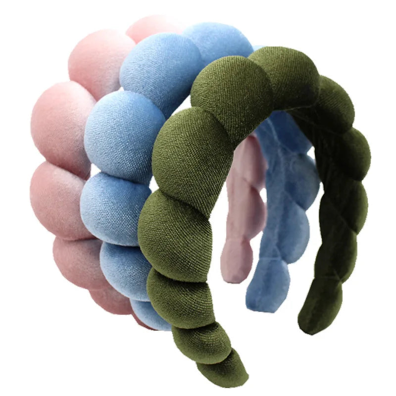 Fashion Padded Headbands for Women Wide Bezel Hairbands Thick Velvet Hair Hoop Girls Sponge Non-slip Hairband Hair Accessories BAZAARHUBO