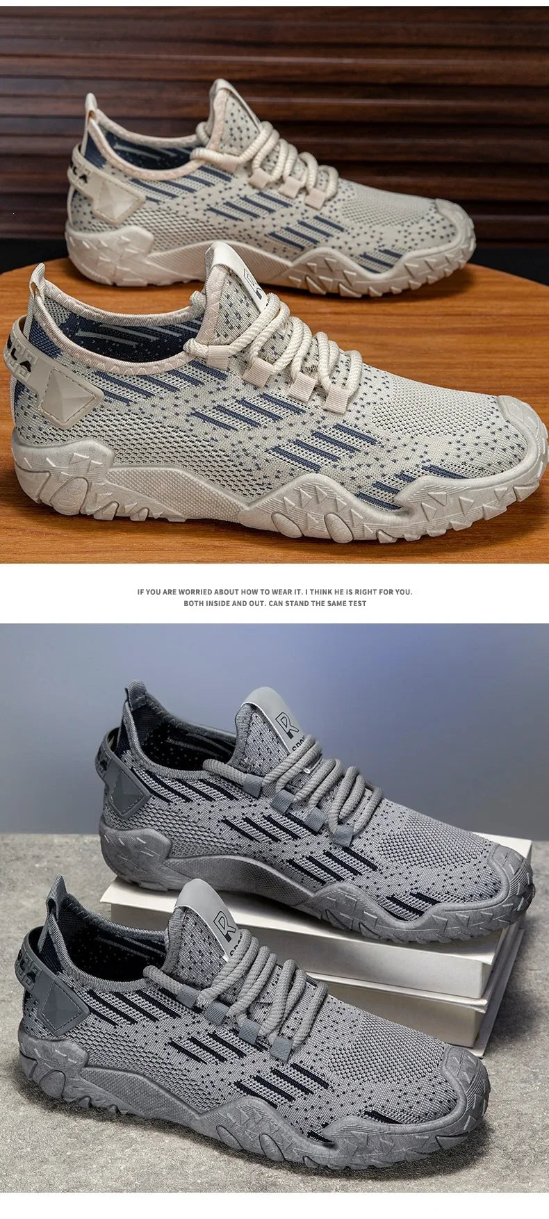 2026 New Men Shoes Breathable Non-slip Hollow Out Outdoor Running Shoes Trendy Sports Casual Sneakers