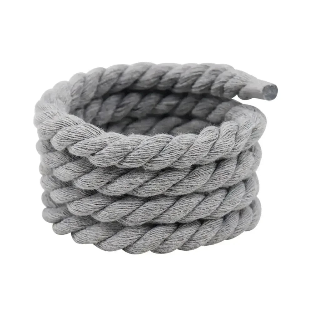 1/8Pair Round Thick Rope Laces Polyester Cotton High Quality Solid Color Laces 0.8cm 120/140/160cm Width Colorful Bold Shoelaces