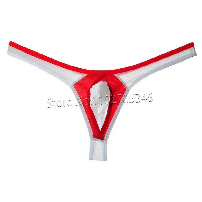 Men's Thong Underwear Contour Pouch Tangas Elastic Male Bikini Briefs Lingerie Comfortable Sissy Panties Silky Underwear Beach