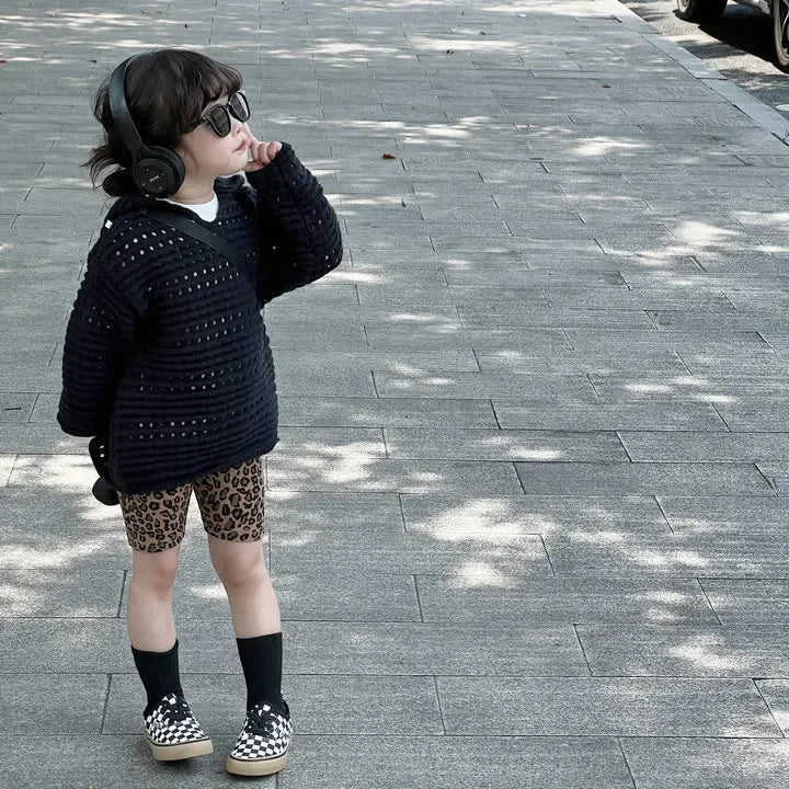 Kids Shorts Leopard Print Leggings Yoga Stretch Pants Kids Clothes for Girls Boys  Shorts for Girls