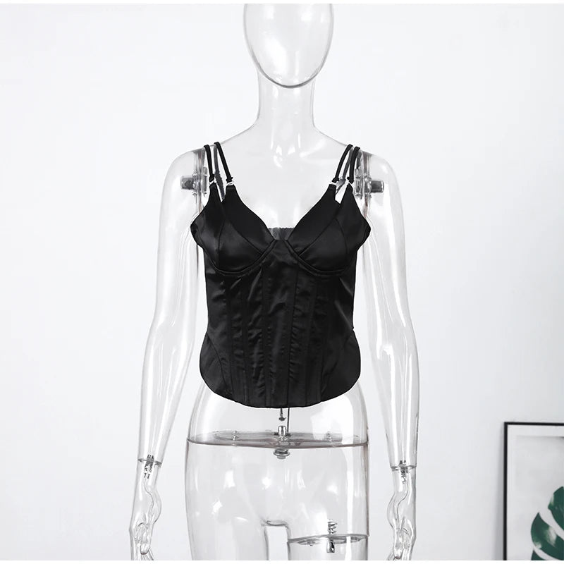 Elegant Lace Patchwork Sling Top Women Sleeveless Backless Patchwork Crop Tops Female 2026 Fashion Summer Spring Vest Lady