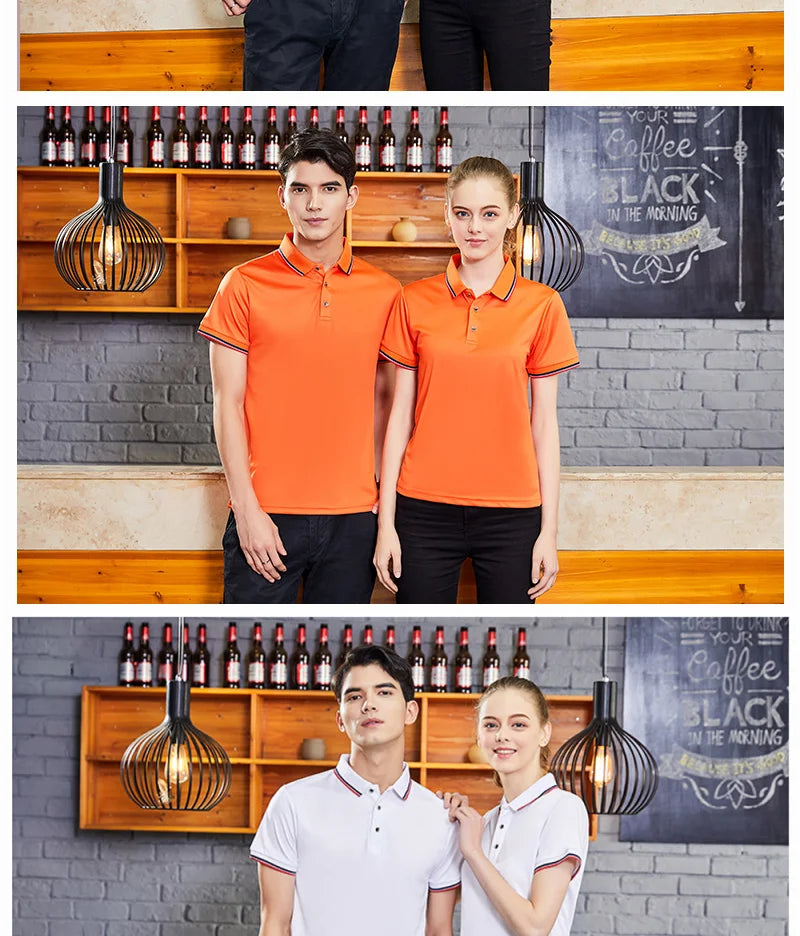 Cross Border Short Sleeved Polo From Europe Popular Summer Casual Lapel Large Size High-Quality Business Office Uniforms