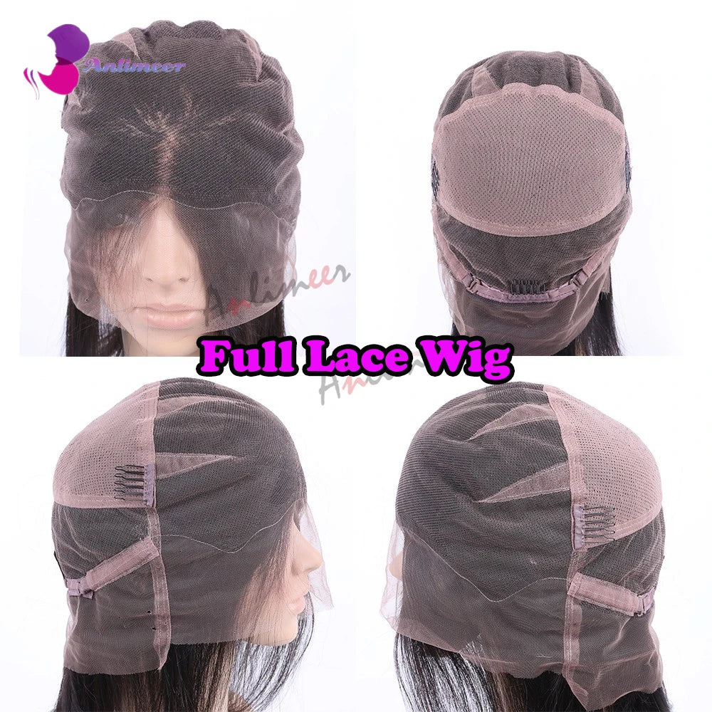Glueless Silky Straight Human Hair Jet Black Deep Part 13x4 Silk Top Lace Front Wigs Pre Plucked 13x6/360/Full Lace Wigs