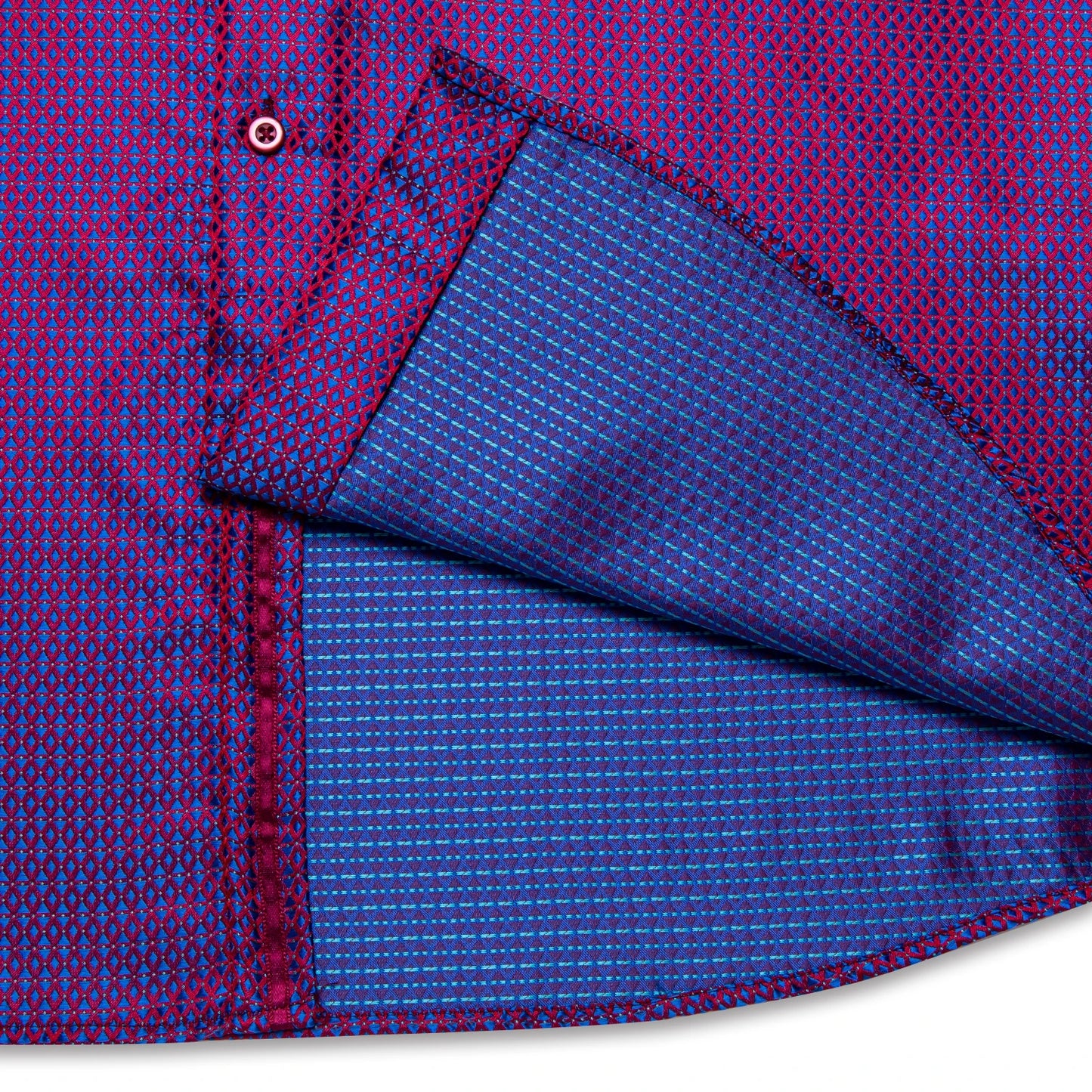 Luxury Purple Paisley Polyester Shirts for Men Long Sleeve Wedding Prom Men Clothing Button Down Collar Social Dress Shirt