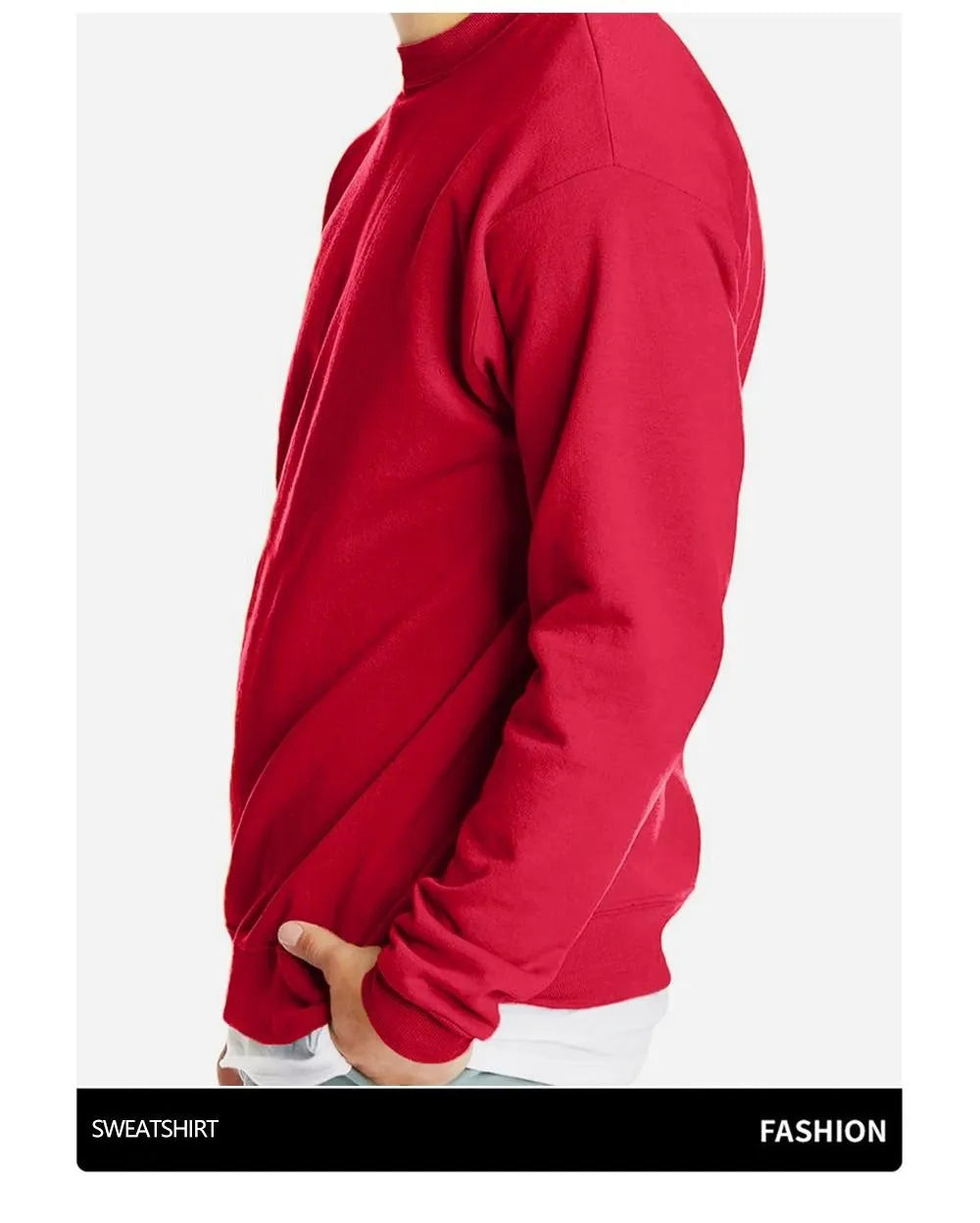 Simple Whatever Letter Printed Men'S Sweatshirt Winter Loose Hoodie Sports Crewneck Fleece Warm Sportswears Basics Men Clothes BAZAARHUBO