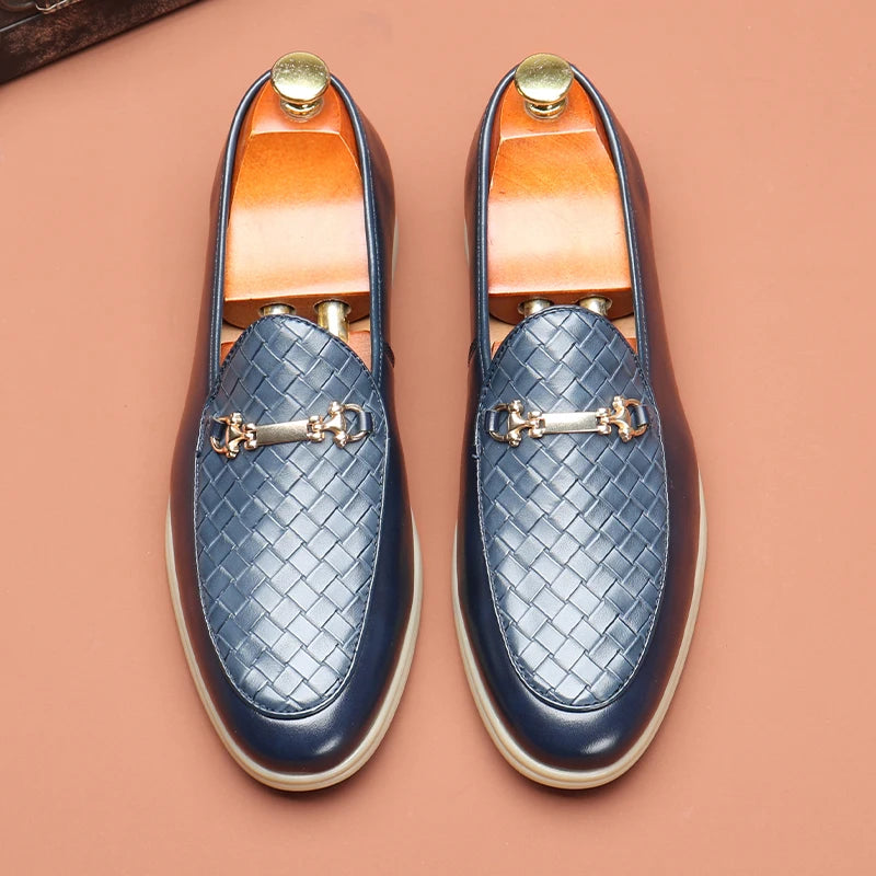 Fashion Men's Casual Shoes Men Horsebit Loafers Moccasins Mens Party Wedding Shoe Light Comfortable Driving Flats