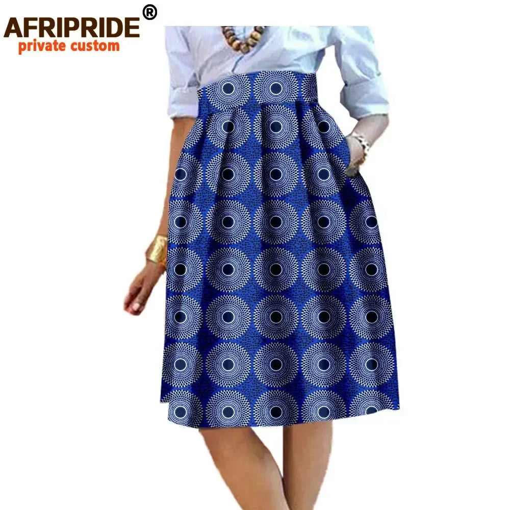2026 Summer Original African Style Garment Midi Skirt for Women Private Custom High Quality Batik Cotton Femmal Clothing A722704