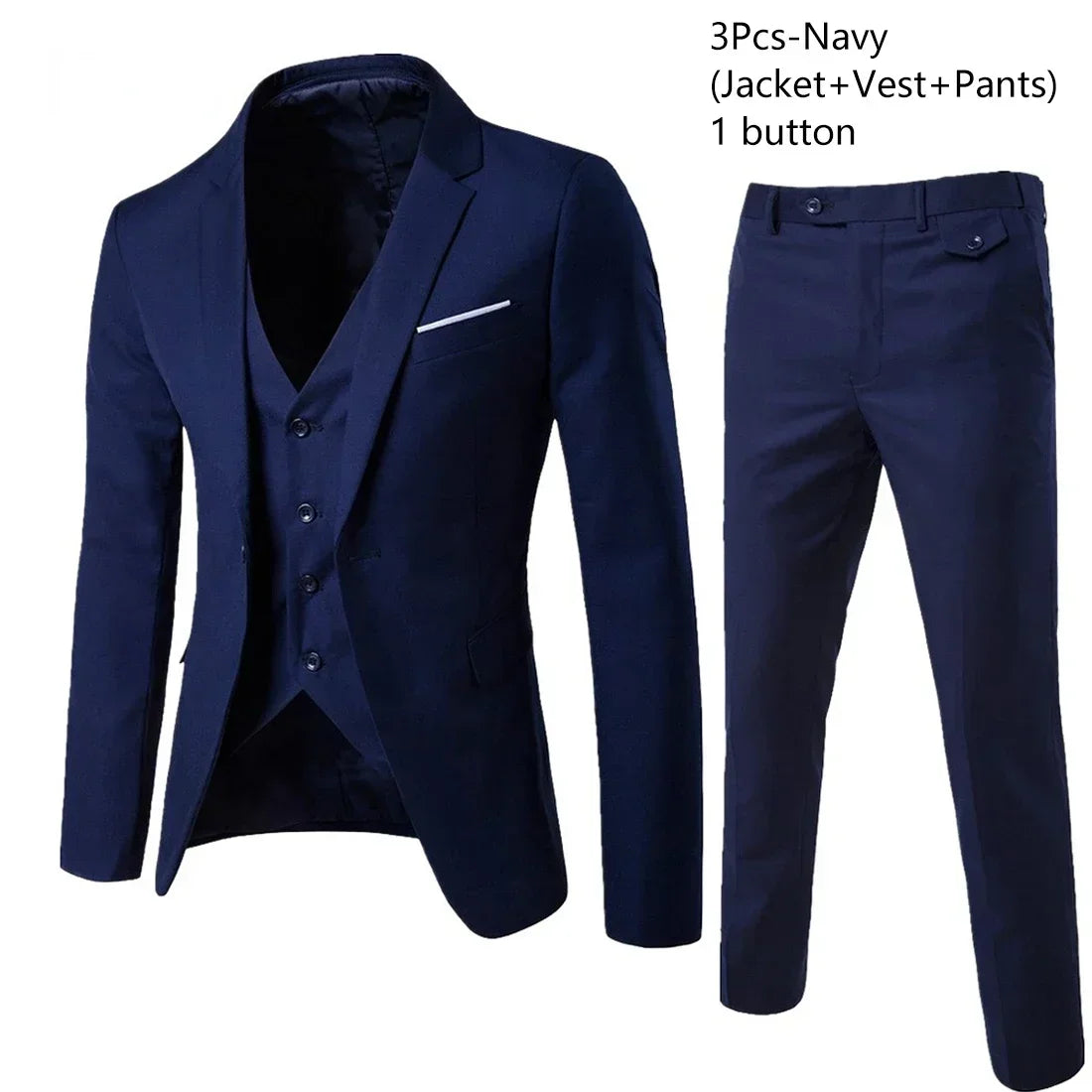 Elegant Suits For Men Wedding 3 Pieces 2 Set  Fashion Classic Full Jackets Vest Pants Blazers Outfit 2024 Formal Costume