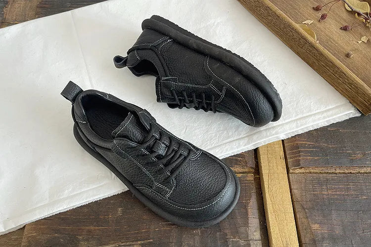 Careaymade-Genuine leather Spring single shoe soft comfortable flat shoes Cow leather low-top flats shoes,vintage women's shoes