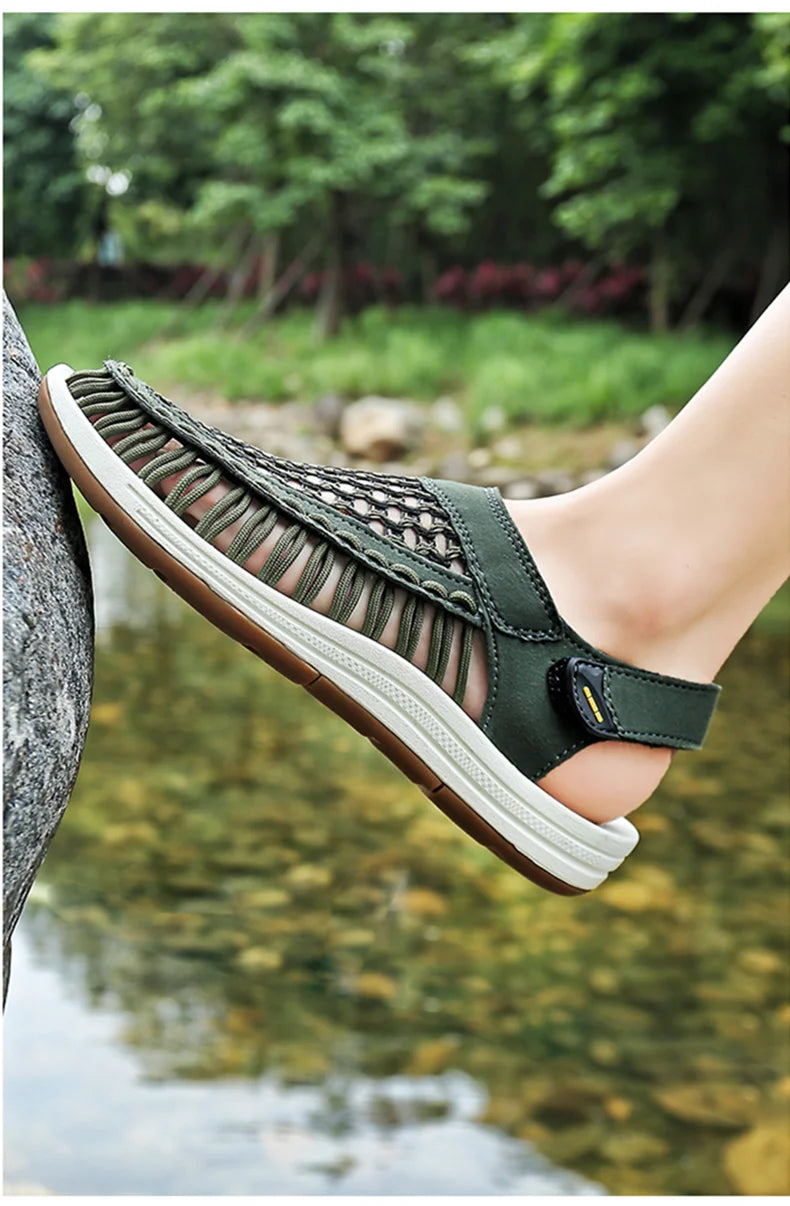Summer Hand-woven Men's Sandals Fashion Men Casual Shoes Brand Designer Sneakers High Quality Outdoor Beach Sandals Men Shoes