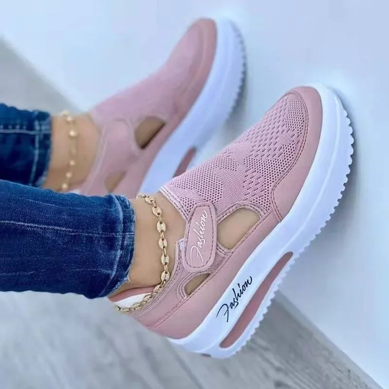 Shoes Womens Sneakers Female Casual Shoes 2025 Summer New Breathable Mesh Ladies Sport Shoes Vulcanized Women Platform Sandals