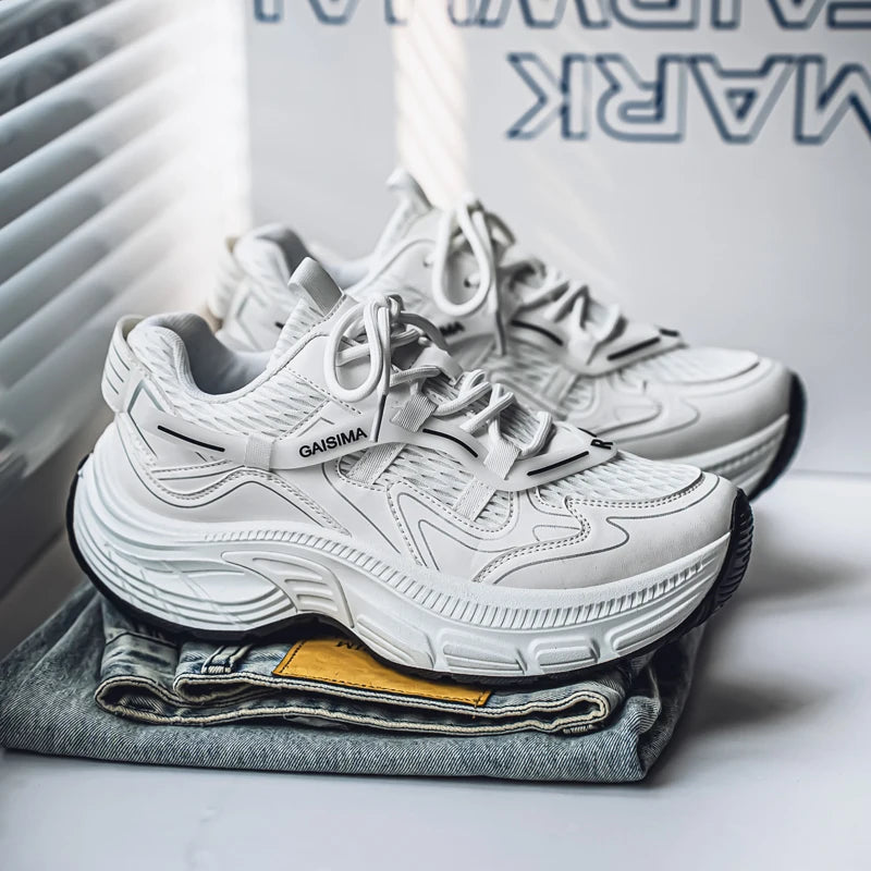 Professional Running Shoes Unisex Thick Bottom Sport Shoes Men Women Luxury Brand Walking Jogging Shoe Couples Yellow Sneakers