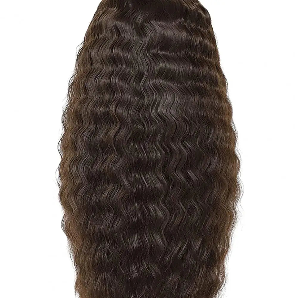 2024 Water Wave Long Curly Wig Jungle Wave Middle Split Glossy Hair Hair Extensions Human Wig African Brazilian Black Women Wig