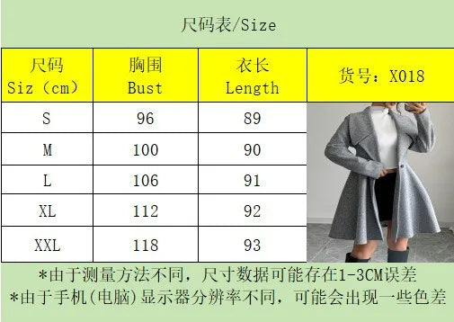 Women Woolen Coats Long Sleeve Turn-down Collar Jackets Ladies Autumn Winter Outerwear Coat