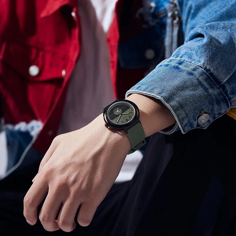 ABORNI Top Luxury Brand Quartz Watch Men Silicone Strap Military Watches Waterproof Fashion Male Wristwatch Relogio Masculino