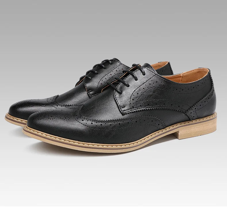Mens Dress Shoes Breathable Business Formal Oxford Shoes for Wedding Stylist Leather Shoes