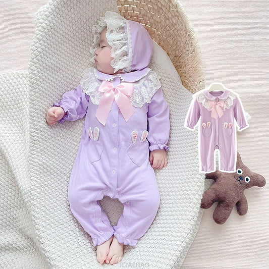 2025 New Baby Romper Cotton Cute Infant Bodysuit Girls Toddler Outfit Soft Jumpsuit Kids Playwear Spring Autumn Children Costume