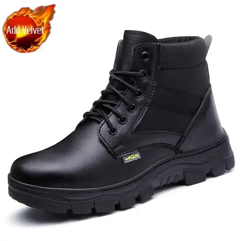 Man Shoes Leather Booties Waterproof Boots for Men Lace Up Ankle Short Barrel Retro Trendy 2025 Sale Offer New Fashion Low Price