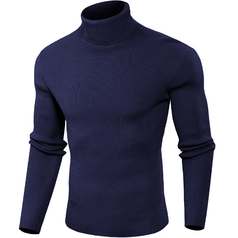 Animal Game Luxury Men's Cold Blouse Casual Sweaters Woolen Turtleneck Pullover Basic Stripes Tshirts Warm Sweatshirt Knit Men BAZAARHUBO