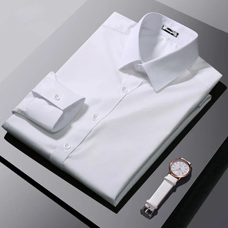 Red Men's Shirt Long Sleeve Slim Fit Business Suit Shirt Best Man Men's Large ropa clothing shirts for men