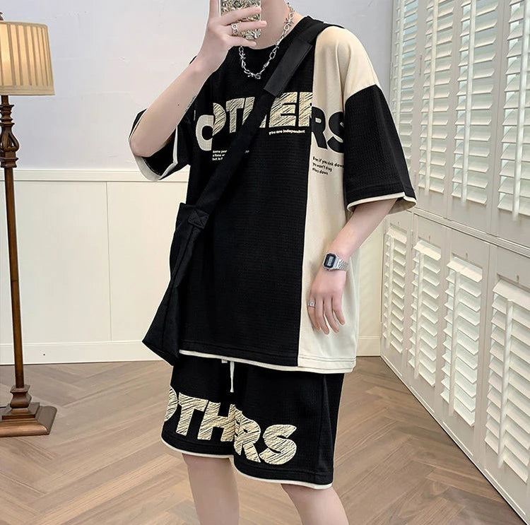 Top Shorts Sets Man Casual Sports Suits 2025 Trend Tracksuit Basic Summer Print T Shirt Original Brands Jogging Men's Clothing O