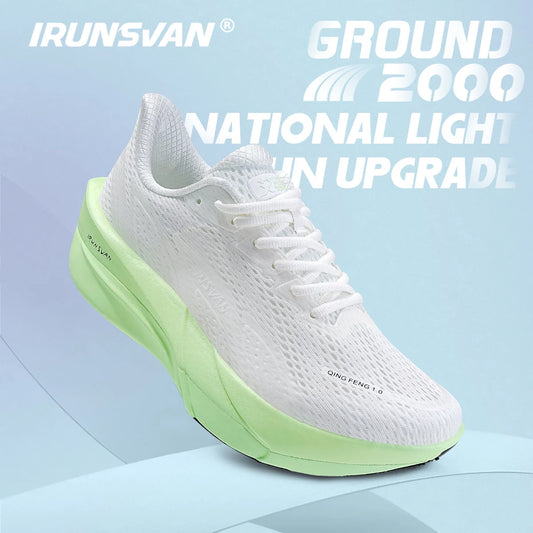 IRUNSVAN Surface 2000 Carbon Board Running Shoes Lightweight Shock-Absorbing Breathable Unisex Sports Shoes 130