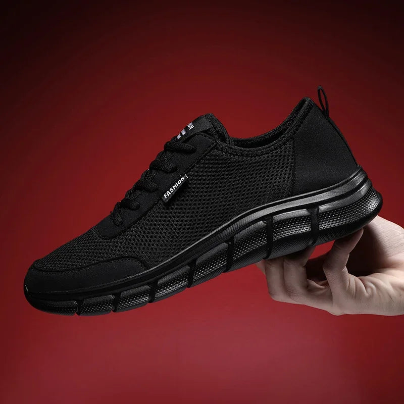 MAEDEF New Sneakers Men's Breathable Mesh Lightweight Casual Walking Man Shoes Big Size 39-48 Comfortable Black Sneakers for Men