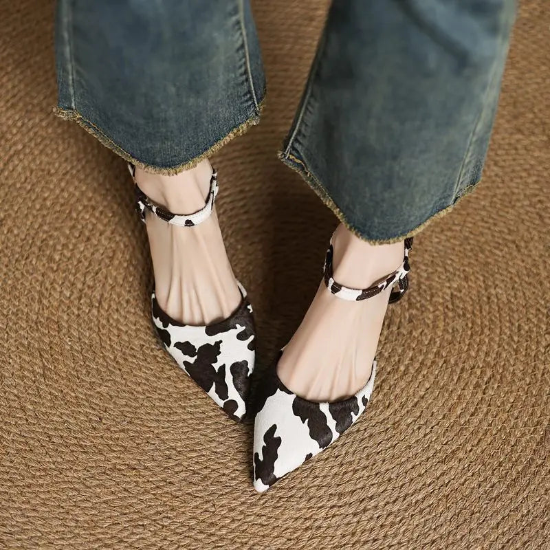 MORAZORA Plus Size 34-43 New Horsehair Women Sandals Stiletto High Heels Pointed Toe Buckle Strap Summer Shoes Ladies Party Shoe