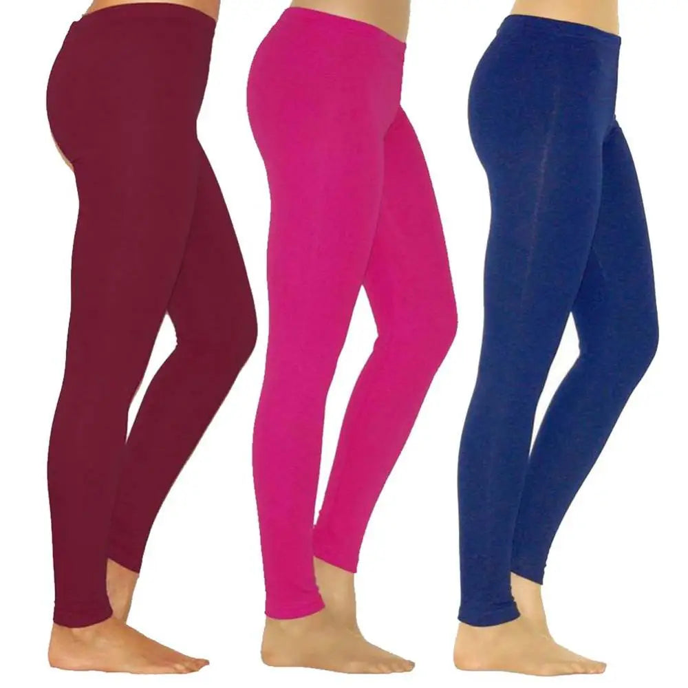 Milk Silk Leggings Women Solid Color Stretchy High Waist Slim Tights Autumn Winter Leggings Pencil Pants Trousers