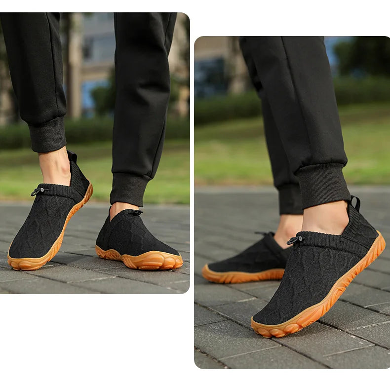 Minimalist Men's Barefoot Shoes Anti Slip Breathable Knitting Walking Shoes for Men Wear-resistant Lightweight Running Sneakers