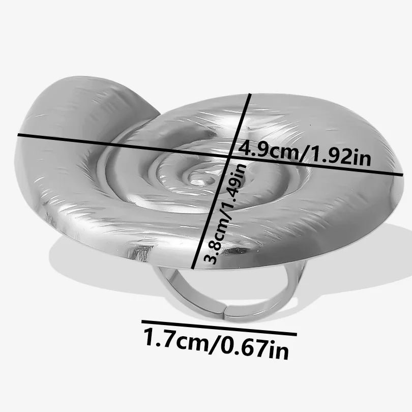 Fashion 5pcs/lot Marine Jewelry Sea Animals Conch Starfish Shell Rings Stainless Steel Rings Jellyfish Scallop Oceans Women Gift