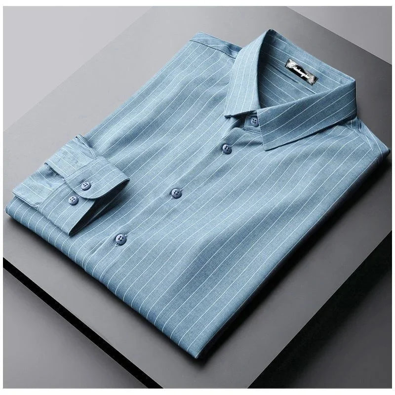 Red Men's Shirt Long Sleeve Slim Fit Business Suit Shirt Best Man Men's Large ropa clothing shirts for men