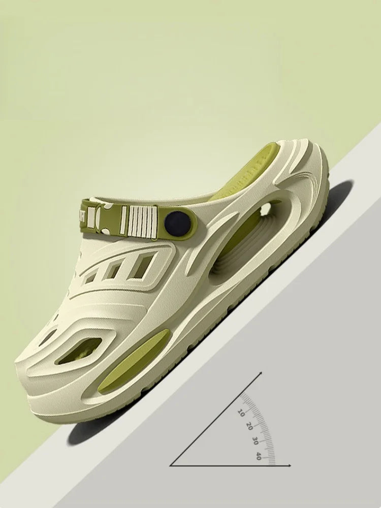 Men’s Arch-Support Sandals, Perforated, for Summer Outdoor Use, Comfortable for Long Hours on Your Feet