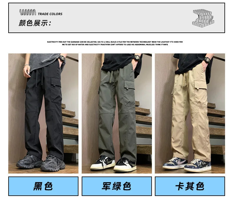 American Fashion Brand Workwear Casual Pants for Men's Spring and Autumn 2025 New Loose Sports Straight Outdoor Charge Trousers