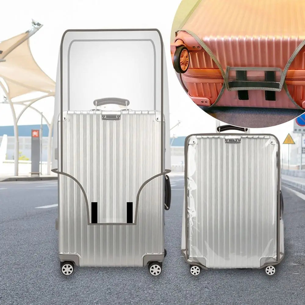 16-28 Inch Travel Luggage Cover PVC Waterproof Luggage Protector Cover Dustproof Transparent Suitcase Protector Cover Luggage