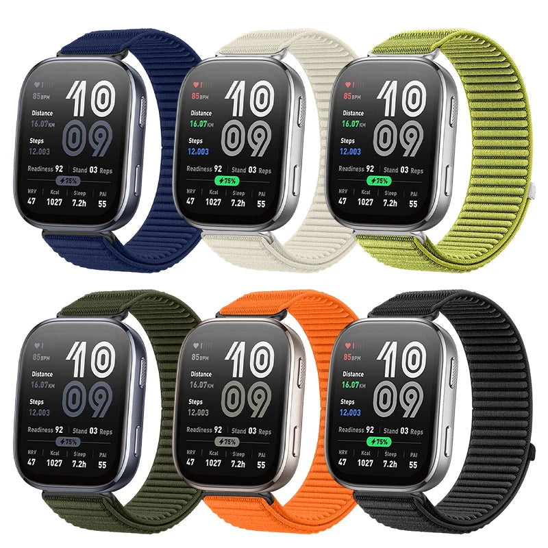 22mm Nylon Band for Amazfit Helio Breathable Lightweight Strap Suitable for Amazfit Balance 2/Bip 6/Cheetah Pro Smartwatch Band