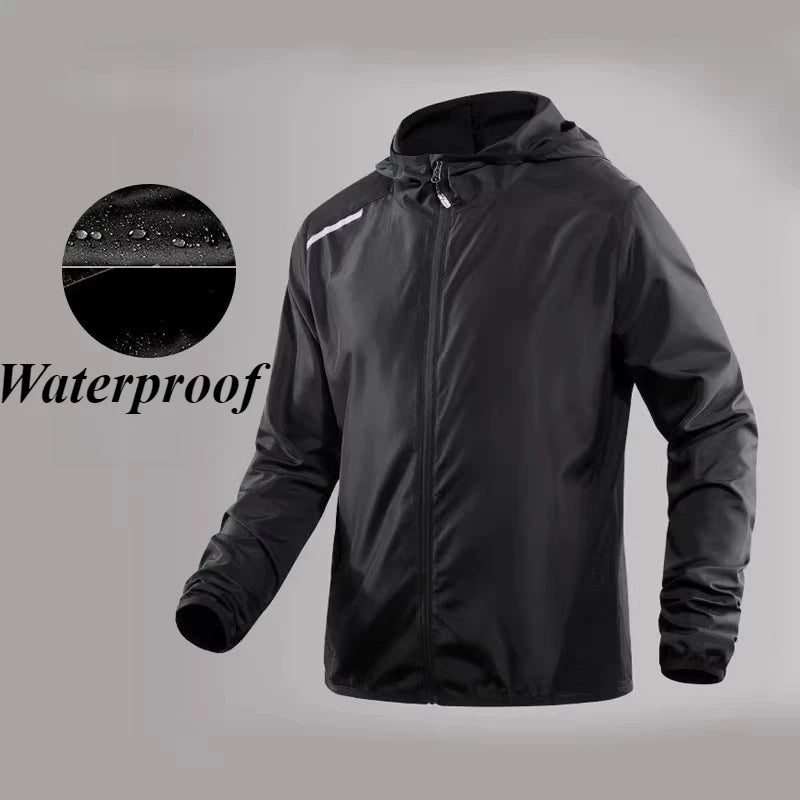2025 UPF Sunscreen Coats Men's Jacket Breathable Sports Waterproof Jacket Summer UV Protection Outdoor Fishing Skin Coat 4xl