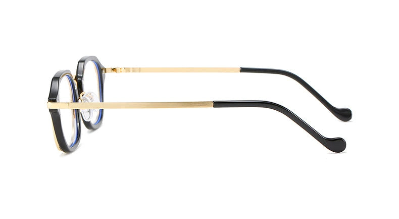 Blue Light Computer Glasses Men TR90 Metal Round Frame Myopia Glasses Women Vintage Optical Nearsighted Eyeglasses 0 To -600 BAZAARHUBO