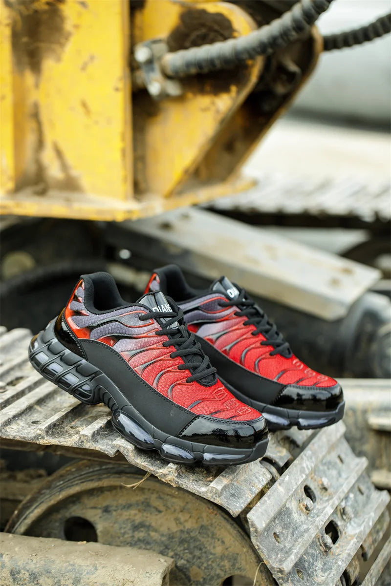 Air Cushion Steel Toe Work Safety Shoes Men Women Non Slip Sneakers Anti-Smash Puncture Proof Security Breathable Shoes Unisex