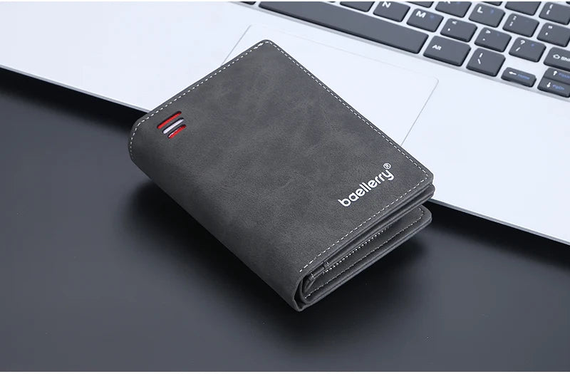 Baellerry New Men Wallets High Quality Brand Card Holder Short Male Purses Zipper Coin Pocket Large Capacity Men's Wallet