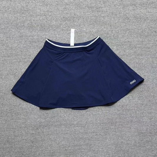 Women Running Fitness Skirt with Belt Quick Drying Breathable Tennis Sports Yoga Skirt College Style Lined