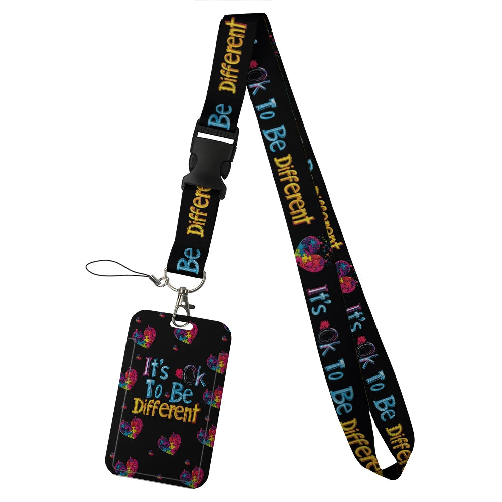 quotation card holder Lovely hanging rope  ID pass hang accessories holder lanyard Student  Bus passr protective Case