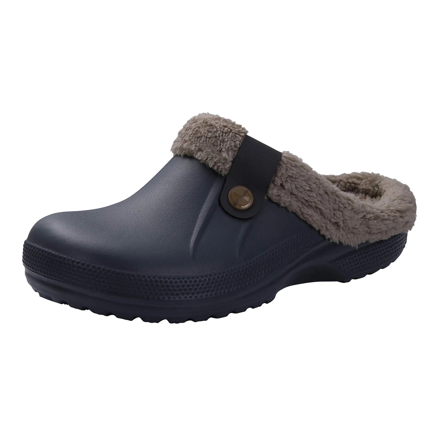 Crestar New Home Warm Slippers For Women Men Winter Soft Plush Slippers Female Clogs Outdoor Waterproof Non-slip Cotton Slippers