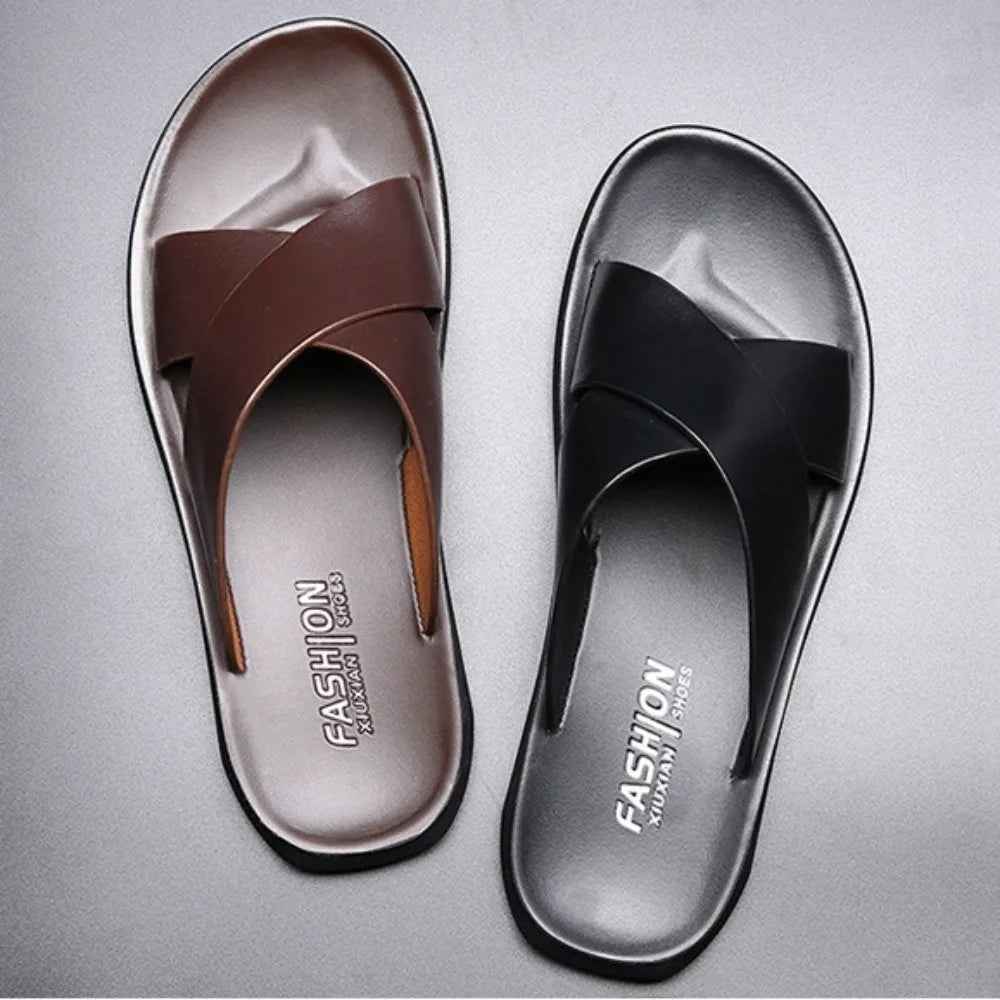 Slippers Men's Summer Outside Cool Slippers Big Size 47 48 Casual Beach Shoes Men Sandals Slippers